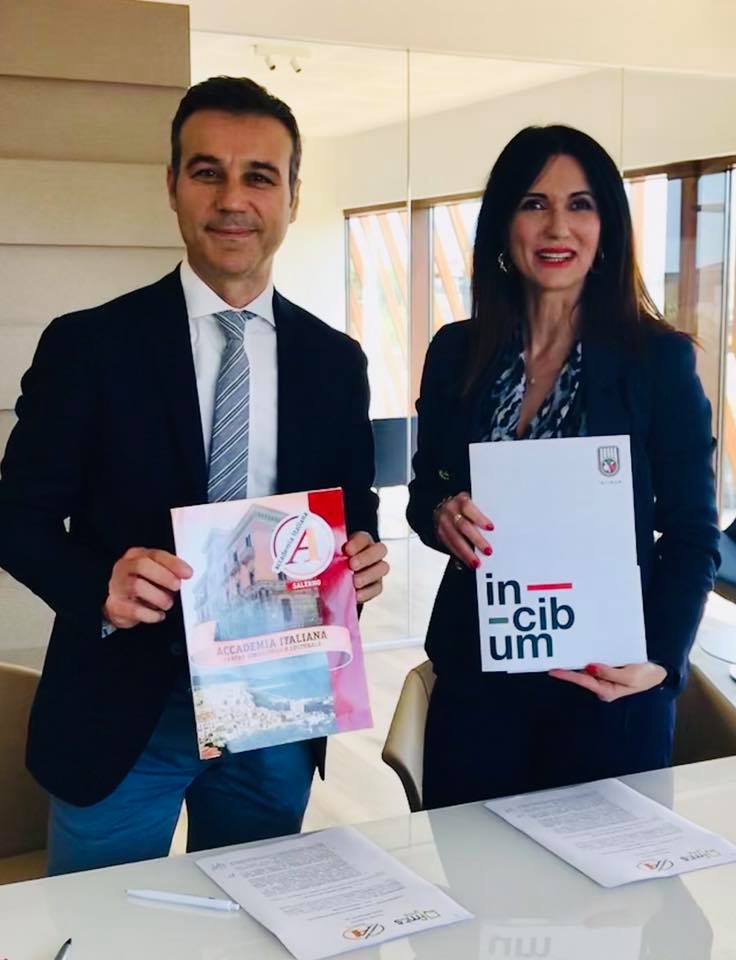 E' stato firmato oggi un importante accordo quadro tra <a href="/AccademiaItal/">Accademia Italiana Salerno</a> e In Cibum Scuola di Alta Formazione Gastronomica nel Mezzogiorno...