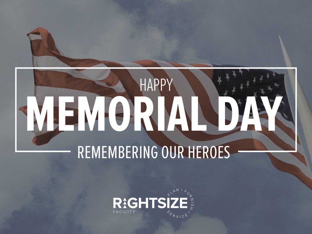 RightsizeOffice's tweet photo. We’d like to give thanks to all military veterans and their families this Memorial Day! https://t.co/yxu9dAUtZR