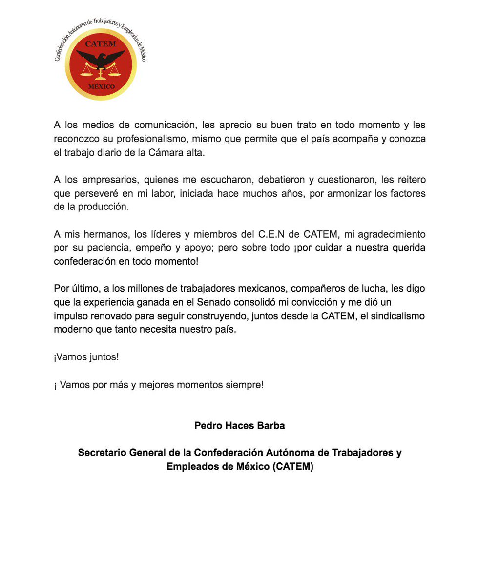 PedrohacesO's tweet image. Defender las causas de las y los trabajadores desde el @senadomexicano ha sido una experiencia sumamente enriquecedora. Continuaré la lucha acompañado de grandes hombres y mujeres que ponen siempre a México por delante, ¡seguiremos contribuyendo a la #4TaTransformación!
