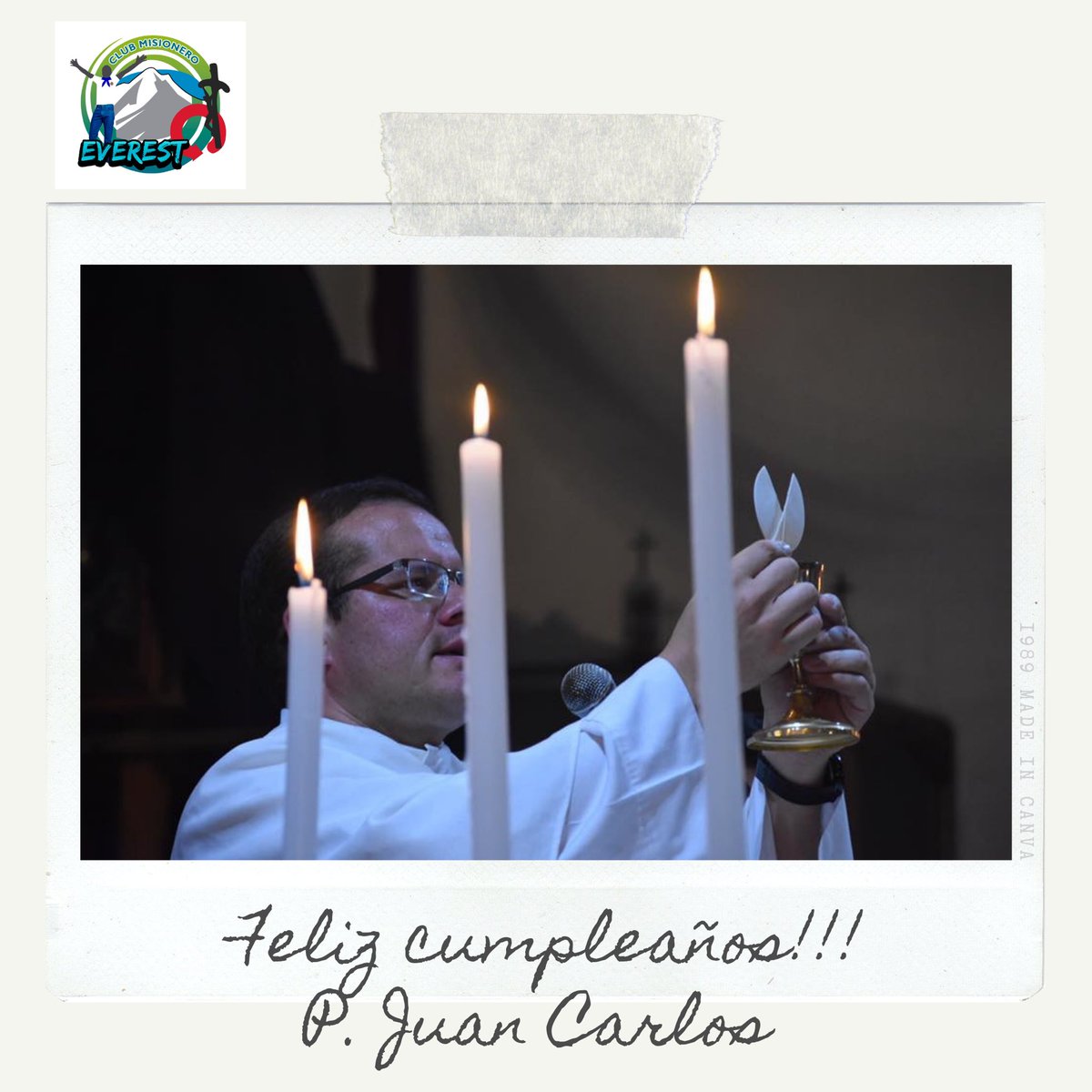 c_m_Everest's tweet photo. Hoy le damos gracias a Dios por un año más de vida de nuestro asesor el P. Juan Carlos Gómez, L. C. Que sea el Espíritu Santo su director en todo momento y que siempre esté protegido por el manto de nuestra madre Santísima! Muchas felicidades 🎉🎉🎉🎉 https://t.co/rstKBg2UkW