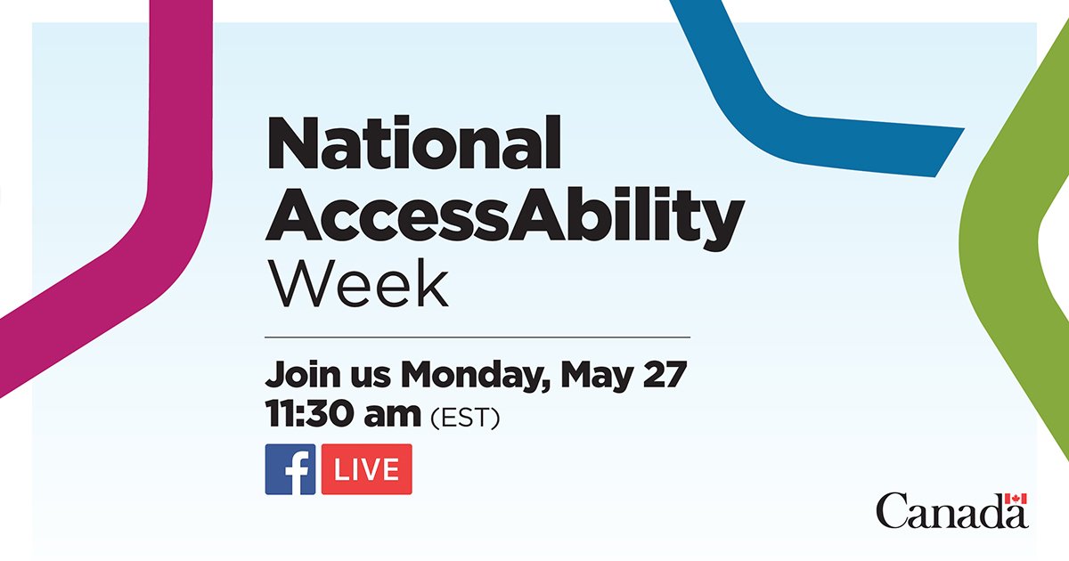 AccessibleGC's tweet image. 📢Reminder! Tune in today at 11:30am LIVE on Facebook for the launch of 🇨🇦’s first public service accessibility strategy ow.ly/TM3u30oPI2K