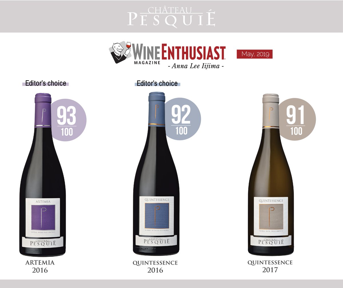 Thanks a lot to Anna Lee Iijima and to <a href="/WineEnthusiast/">WineEnthusiast</a>  for these ratings!