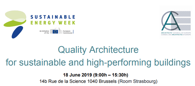 Ace_Cae's tweet photo. ⏰SAVE THE DATE⏰

➡️Quality #Architecture for #sustainable and high­-performing #buildings⬅️

#Energy Day at @euenergyweek in #Brussels
Info &amp; registration: https://t.co/v4GL89f7mP
#EUSEW19 #levels #BIM #renovation https://t.co/qM90eVuaXY