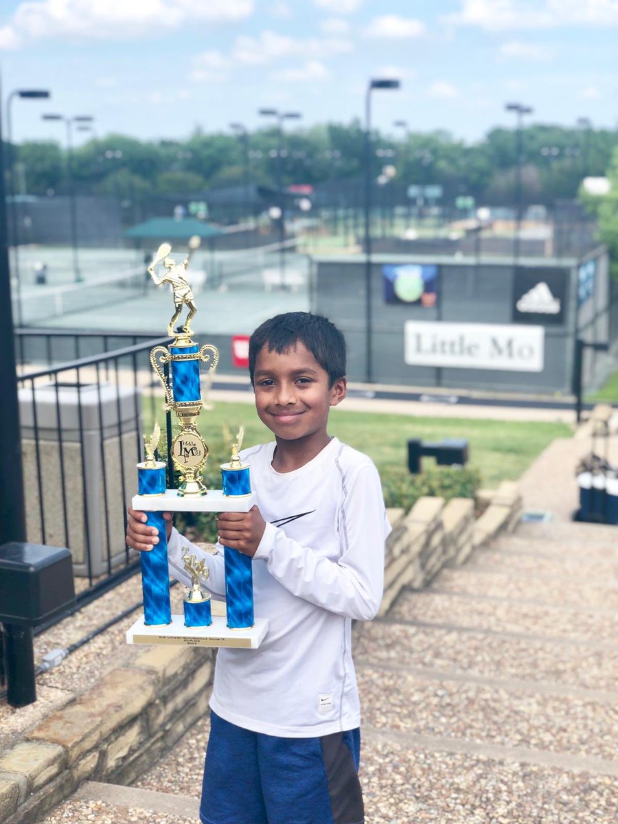 EliteTennisClub's tweet photo. Congratulations to Elite’s Ishaan and Jonah Stolte In their tournaments yesterday! Ishaan won 4th place in Little Mo Southern regionals in Dallas (9s section) and Jonah was the NET Championships Boys 16 Champion! 🎾💙🏆 https://t.co/EhMFM0vNi2