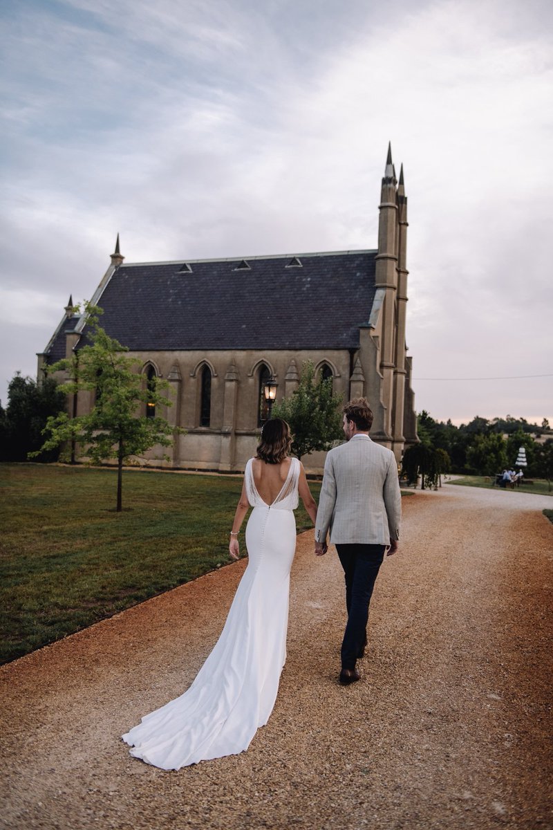 Walking into married life like...😍 #StPatrick bride is wearing the Karel dress. Photo by: Lumière Weddings 
#StPatrickDreamWedding
See more: bit.ly/2UJIK2s