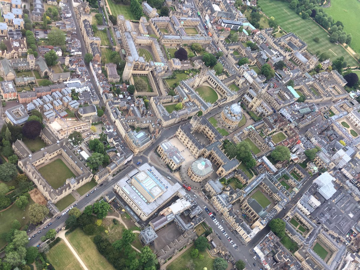 WWA_studios's tweet photo. Helicopter trip over Oxford.  Compact city set in overwhelming green landscape.  Apparently  only 6% of UK is built on - a fact that is startlingly apparent from 1000ft up. #placemaking #westwaddy https://t.co/JhOwCEWu8x