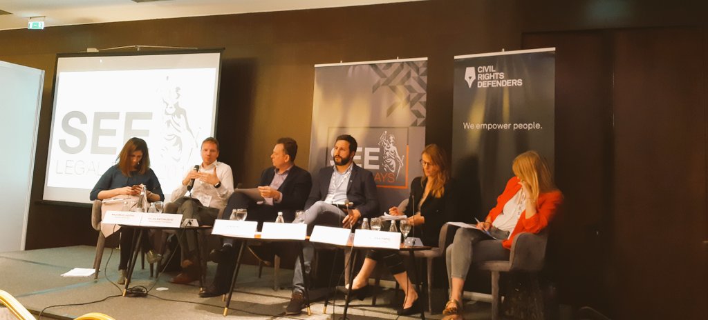 DSekulovski's tweet image. Panel: Implementation of # ECHR and fair trial principle before national courts at @crdefenders #SEELD #goodpoints