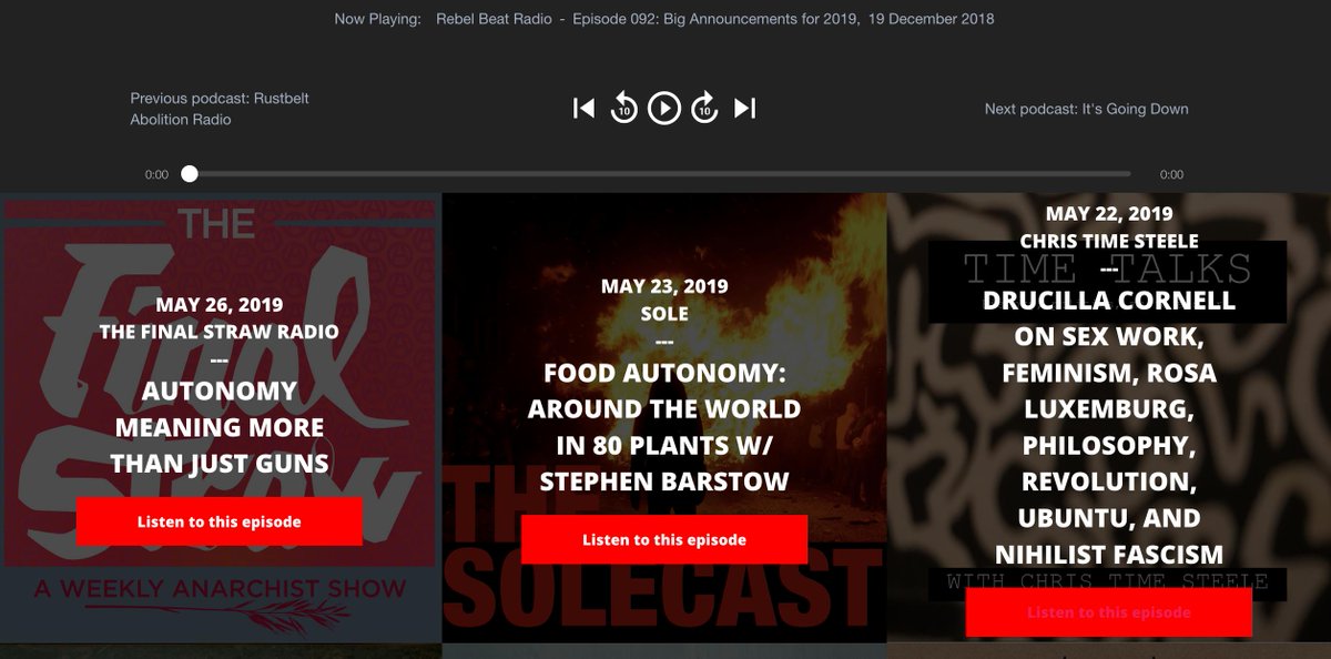 We have a slick new customized player on our page to replace the old one.  The new podcast player automatically plays the most recent podcasts from our affiliated projects, let us know what you think!

Check it out:
Channelzeronetwork.com