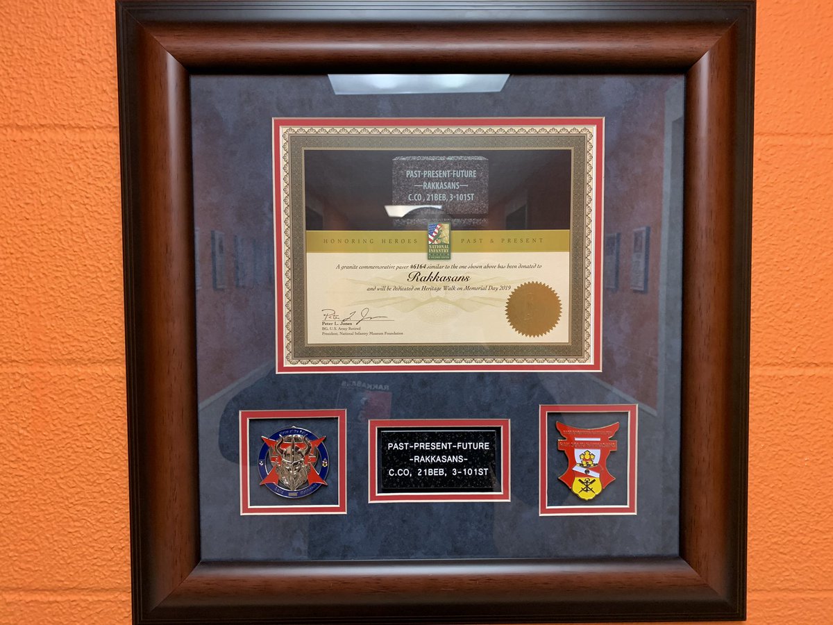 TViking6's tweet photo. What a great honor to attend Viking Company’s commemorative paver ceremony at the #nationalinfantrymuseum. Our paver stone sits at the center of our Valhalla’s hall, honoring 87 fallen signaleers that gave the ultimate sacrifice for our nation. #NeverForget https://t.co/YaXrAJCma9