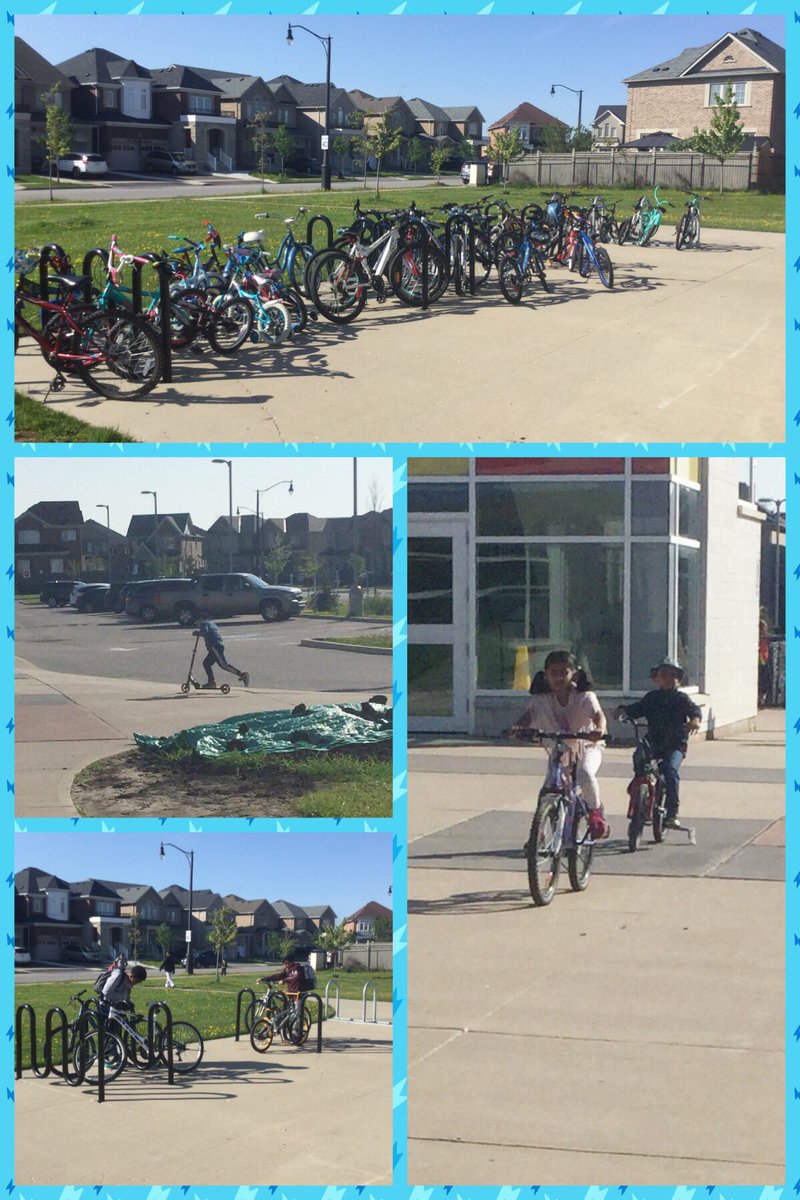SIB_Library's tweet photo. What an amazing turnout for the first day of #biketoschool @regionofpeel @SIBpeel @fiorinipeel @MikeRicci13 @ftullochharvey @PDSB_eco @ON_EcoSchools https://t.co/ZUTW2zxhKL