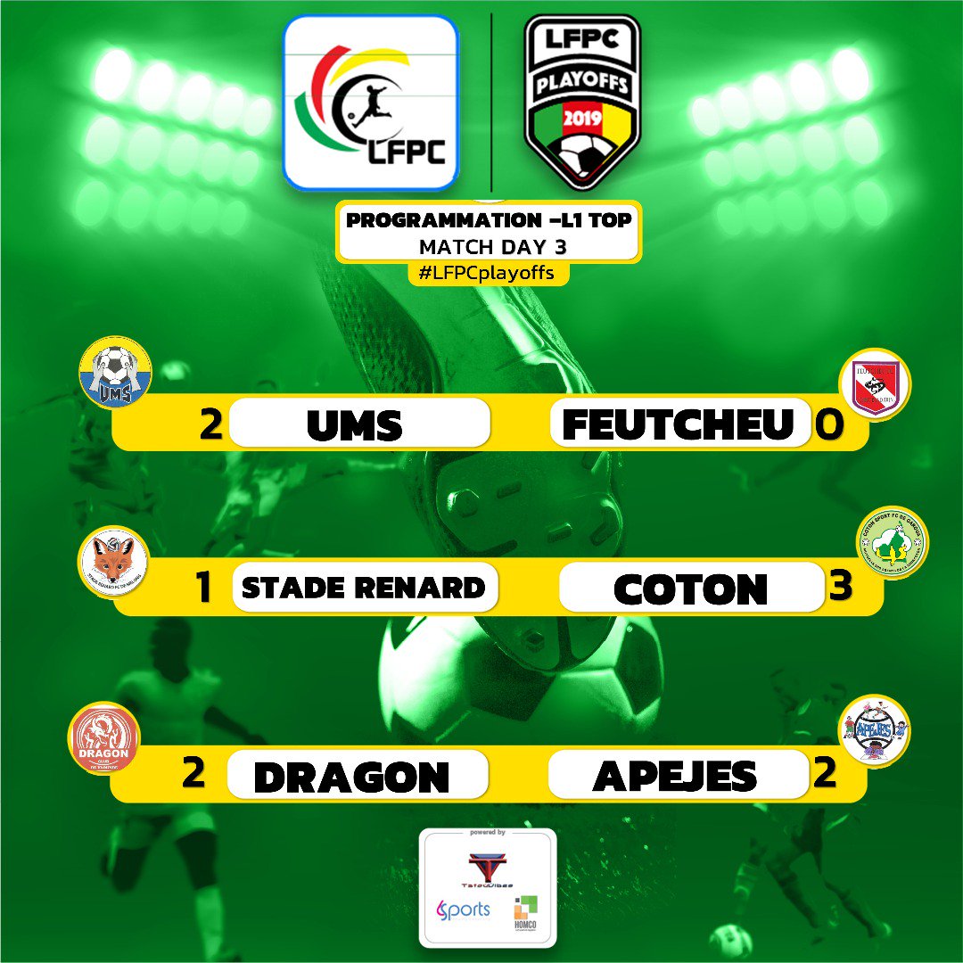 Dylan_Akame's tweet photo. Bonjour
Retrouvez ci-joint les résultats complets des #LFPCplayoff TOP & Down pour le compte de la 3ème journée
✨👇🏾 @lfpc_fr @FecafootOfficie https://t.co/auqT3qDdXH
