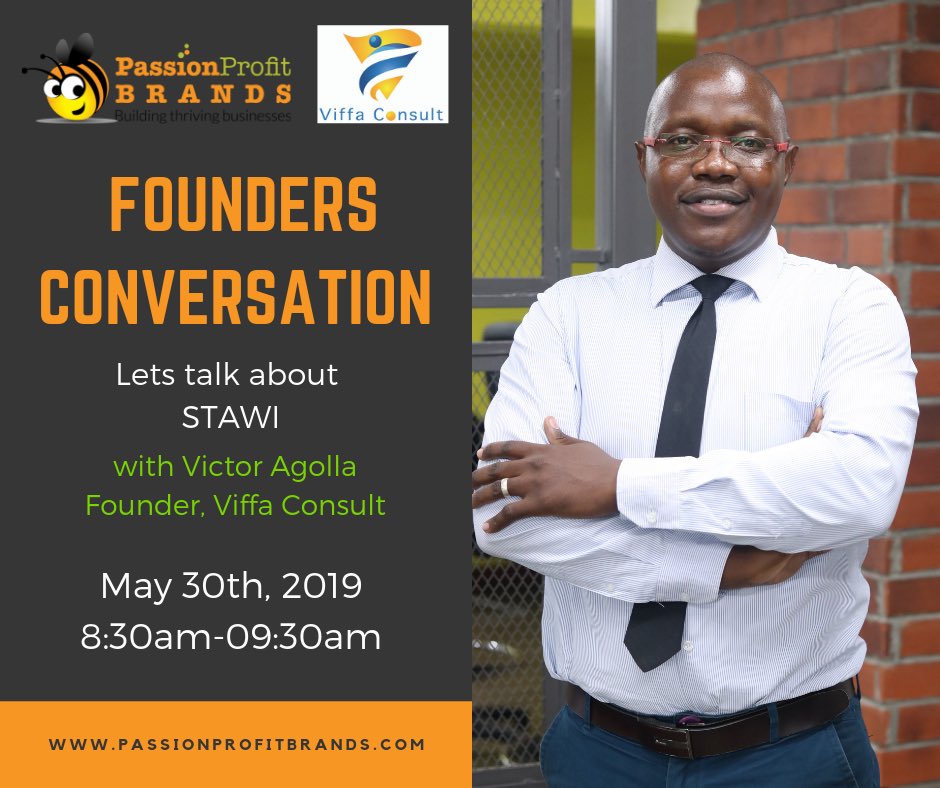 Founders Conversation 
This week, Founder Victor of Viffa Consult will break down the Access to Finance report and Stawi the new SME access to finance app championed by CBK in collaboration with CBA, NIC and DTB.

Register in advance FREE:
zoom.us/webinar/regist…