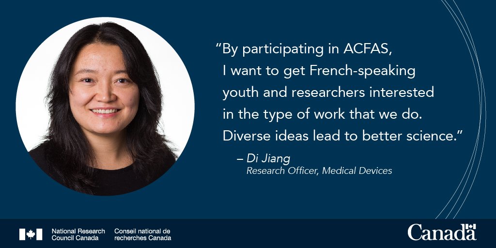NRC_CNRC's tweet photo. #AcfasC207 is today! Here’s why the congress is important to Di Jiang! #AcfasNRC #NRCMedicalDevices https://t.co/yg2V9ZmzwK