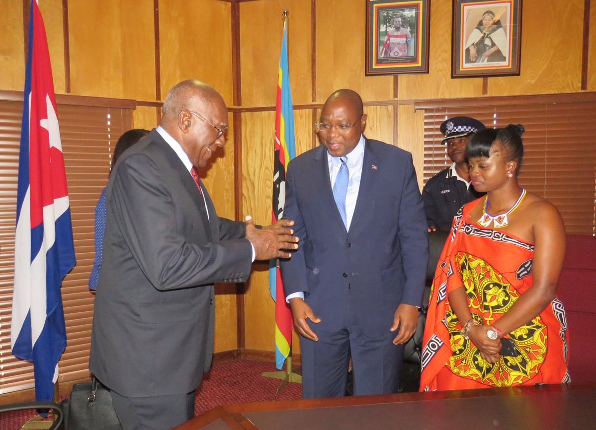 Salvador Valdes Mesa Received by Prime Minister of Eswatini. 