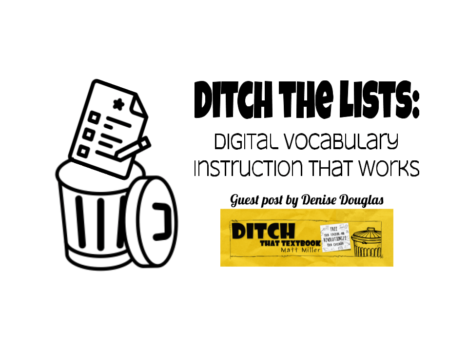 Vocabulary instruction doesn’t have to be a boring chore for you and your students. Here are 4 ways to create engaging vocabulary activities for your classroom.

Ditch The Lists: Digital vocabulary instruction that works 

Guest post✏️ by <a href="/DougieFreshTech/">Denise Douglas</a>

wp.me/p3bT67-2C4