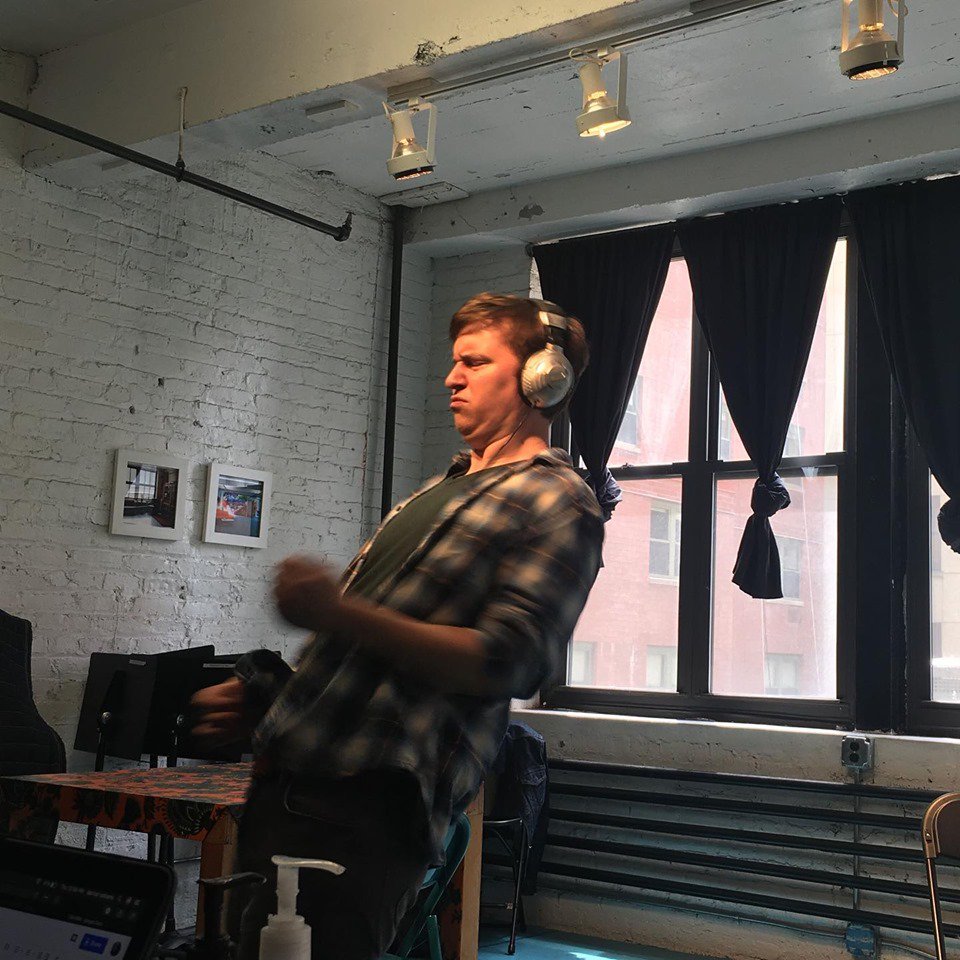 NewLightTheater's tweet photo. Rehearsals are well underway for The Great Novel by @HenryAmina - June 7 - June 29 @TheFleaTheater featuring Mike Aguirre as Saul Brennan #nltp #newlight #newlighttheaterproject #thegreatnoveltheplay #aminahenry #newplay #anchorpartner #offoffbroadway #ticketsonsalenow https://t.co/J4QFC0qu2J