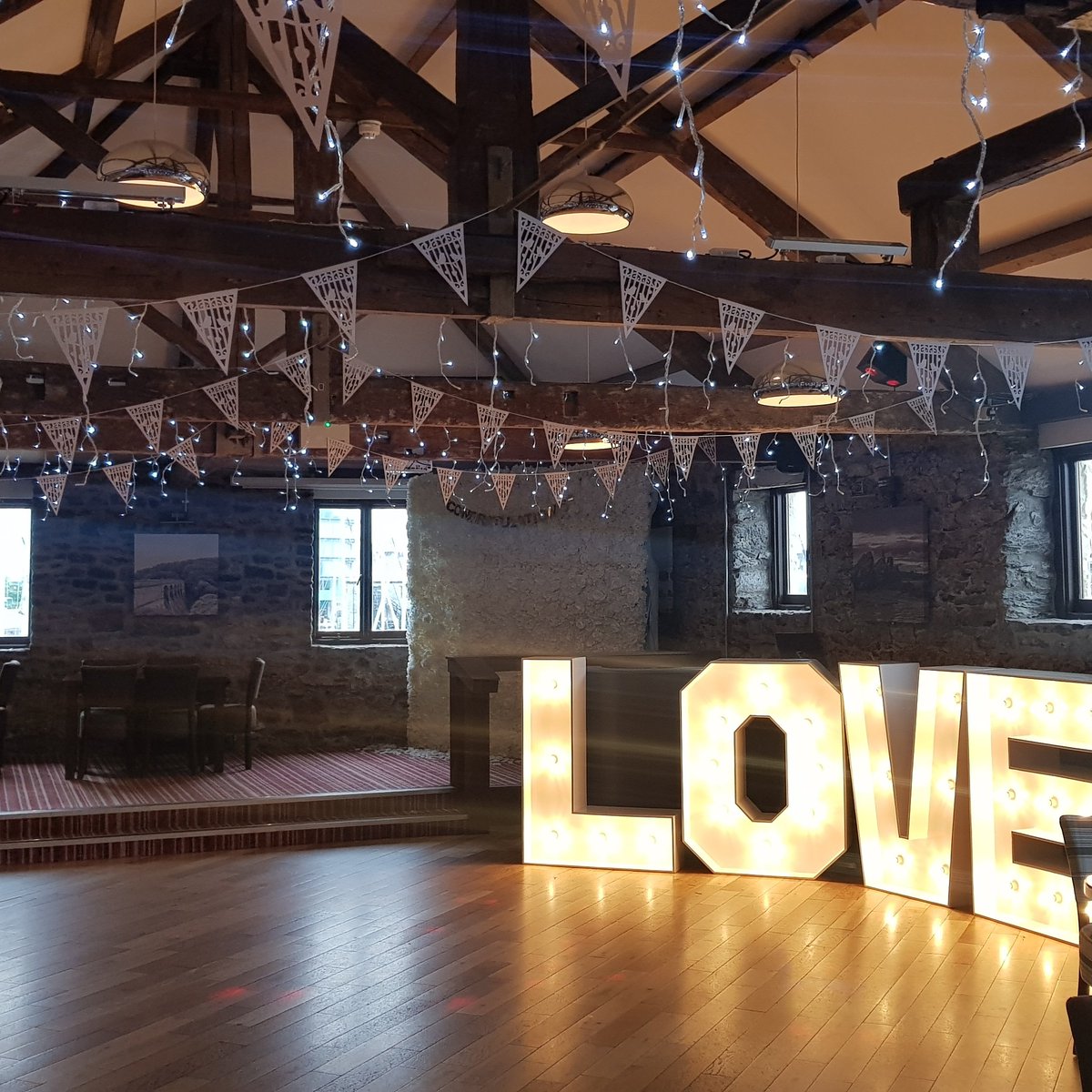 Wedding reception all decorated at The Loft