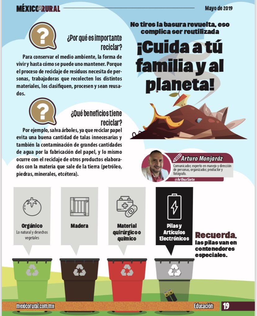 MexicoRural_'s tweet photo. #ConsejosDoñaOfe
Fomenta el hábito de reciclar en nuestros pequeños 👧🏽👦🏻ellos son la nueva generación, así aprenden a respetar la naturaleza 🌲🌳🌵🌴 y se hacen conscientes de las ventajas de vivir en un entorno limpio 🌎 
Tu amiga #DoñaOfe https://t.co/xJjs1jwOku