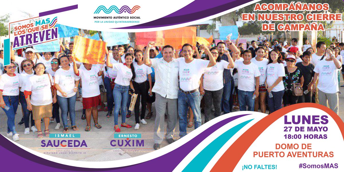 ercuxim's tweet photo. Es tiempo de demostrar que juntos podemos cambiar el rumbo de las cosas, que no queremos a los políticos sólo hacen promesas. Acompáñanos en nuestro cierre de campaña y hagamos escuchar nuestras voces. #SomosMAS los que queremos lo mejor para nuestro estado. https://t.co/2eoHSfgajR