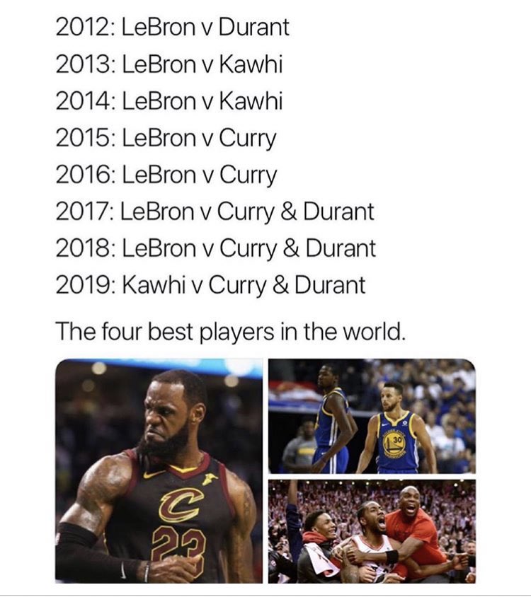 FirstBakeTweets's tweet image. All These Years We Been Watch These Four Players Won at least 2 to 3 rings Kawhi 1 ring might get a second one 🤔🤷🏾‍♂️