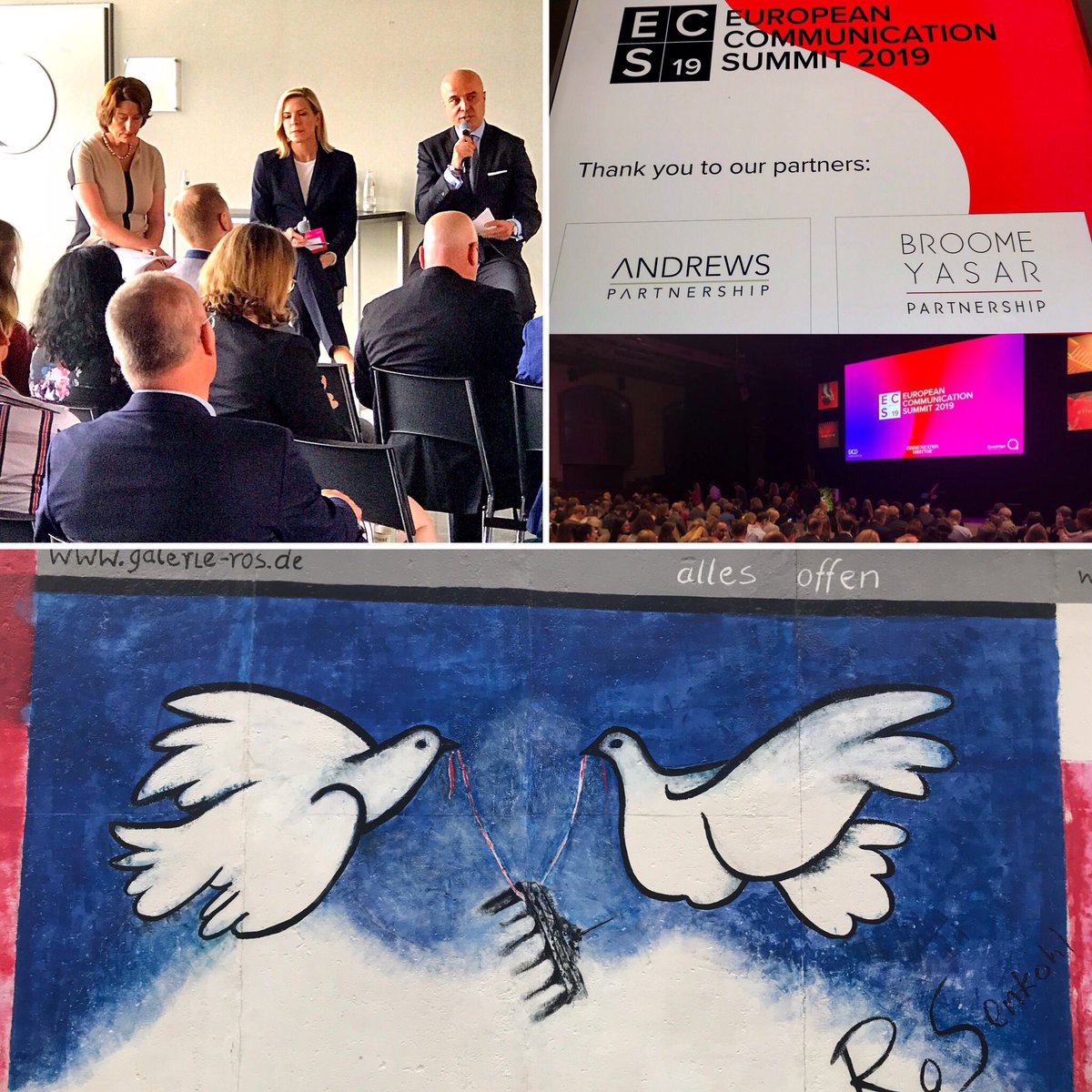 So proud of #broomeyasar. An incredible few days at the European Corporate Communications Directors Summit in Berlin, chairing a panel on the future of corporate communications and showcasing our report,‘From Comms to Business Leadership’ bit.ly/2f8E3ff #ecs2019 #ecs2019