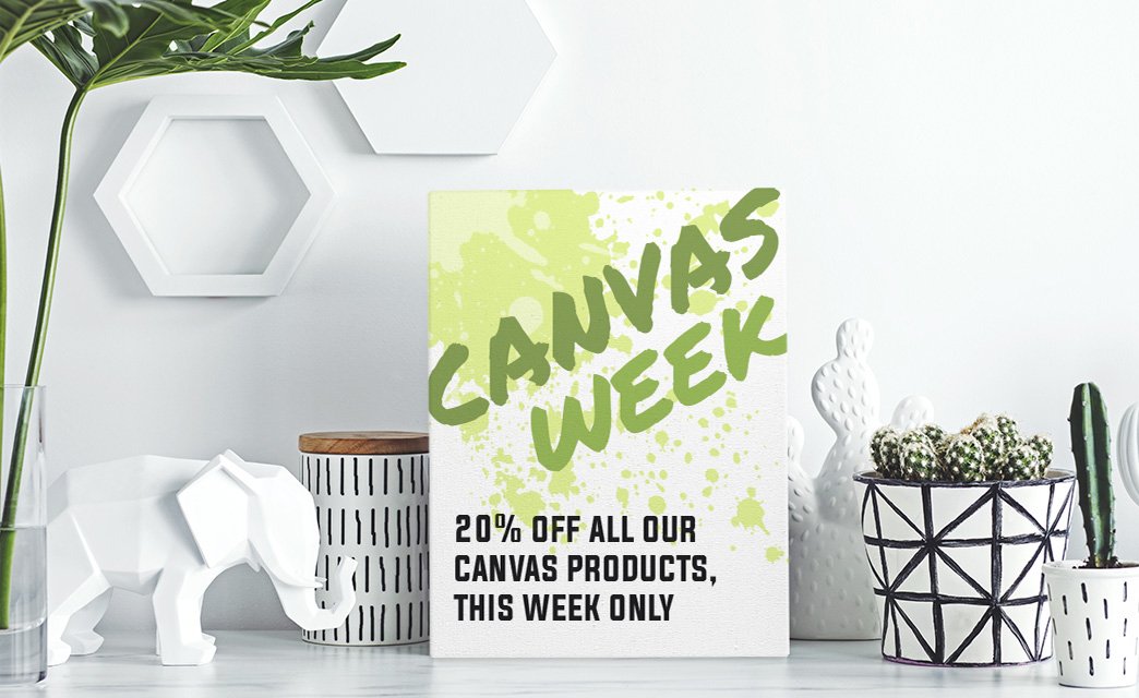 We've gone #canvascrazy ! 20% off all Canvas products! We have made it super easy to order - the prices have been adjusted on the website, so just pop over to printwild.co.za and order as normal!