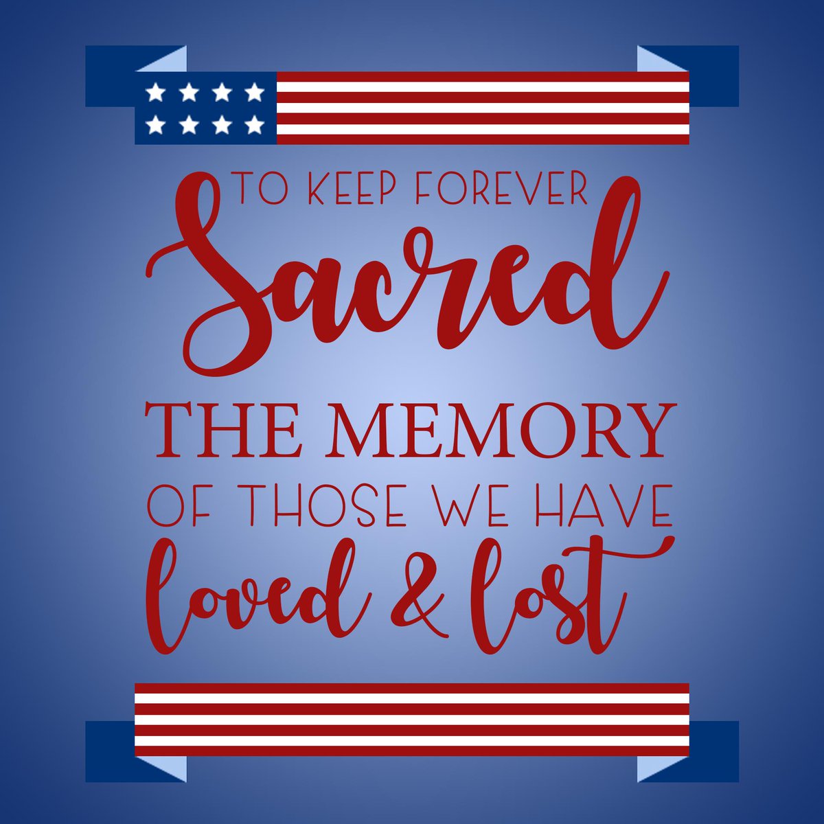 Today we observe Memorial Day and we look to our Creed which says:
“To keep forever sacred the memory of those we have loved and lost.”
Thank you to the service members in the armed forces who protect our nation. Today we honor the memory of the fallen.