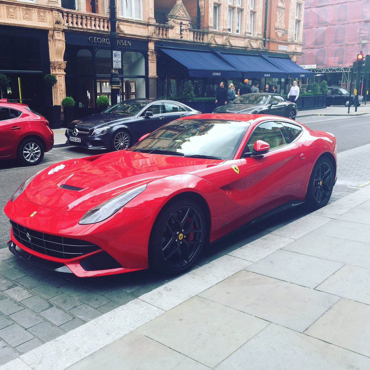 Polemates1's tweet photo. Our Car Spotting Day is well underway! Expect more pictures to follow!... a lot more! 😜 #CarSpotting #Polemates #PolematesOnTour #Ferrari #F12 #Red #SuperCars #HyperCars #SportsCars #London #Cars #WeLoveCars #Spotted #LondonCars #SOL #SuperCarsOfLondon #OutandAboutLondon https://t.co/mJZl5niB8g