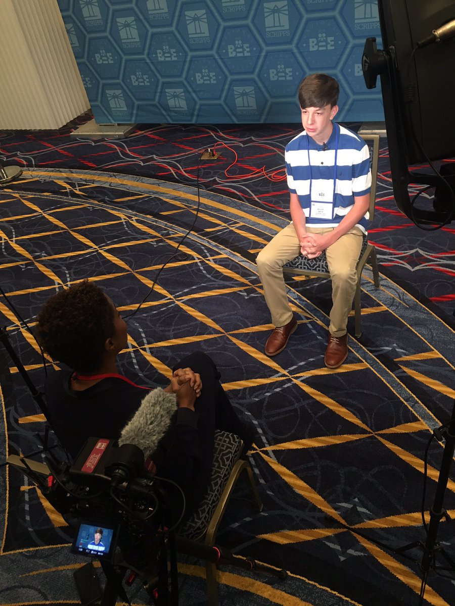 Back at the <a href="/ScrippsBee/">Scripps National Spelling Bee</a> interviewing some of the nearly 600 spellers! I’ll keep posting updates! <a href="/EWScrippsCo/">The E.W. Scripps Co.</a>