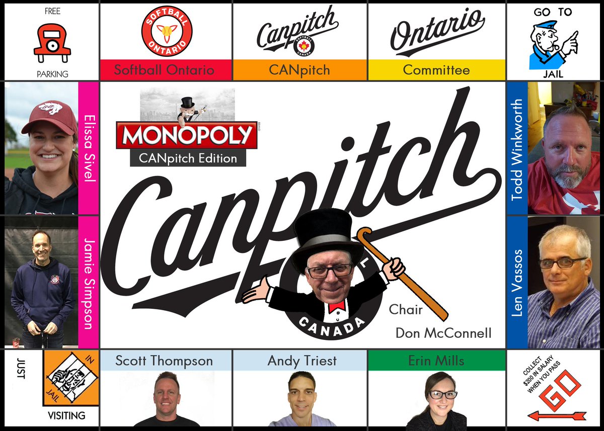 Softball Ontario 🥎 (@softballontario) on Twitter photo The new look of Classic Monopoly now featuring .<a href="/SoftballOntario/">Softball Ontario 🥎</a> #CANpitch Committee: A family friendly game that is sure to produce world class #Pitchers & includes 8 hardworking dedicated #Volunteers The new look of Classic Monopoly now featuring .<a href="/SoftballOntario/">Softball Ontario 🥎</a> #CANpitch Committee: A family friendly game that is sure to produce world class #Pitchers & includes 8 hardworking dedicated #Volunteers