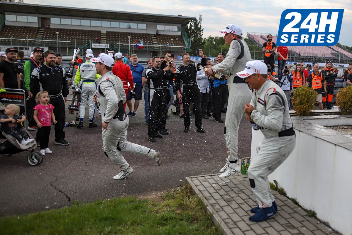 24HSERIES's tweet photo. After 321 laps, 🇩🇪#HerberthMotorsport with @danielallemann, #RalfBohn and @Robertrenauer captured the first price in the A6-AM class. Congratulations on this amazing win! 🎉💥 | 📸@PetrFryba https://t.co/v4ZQwDjV3n