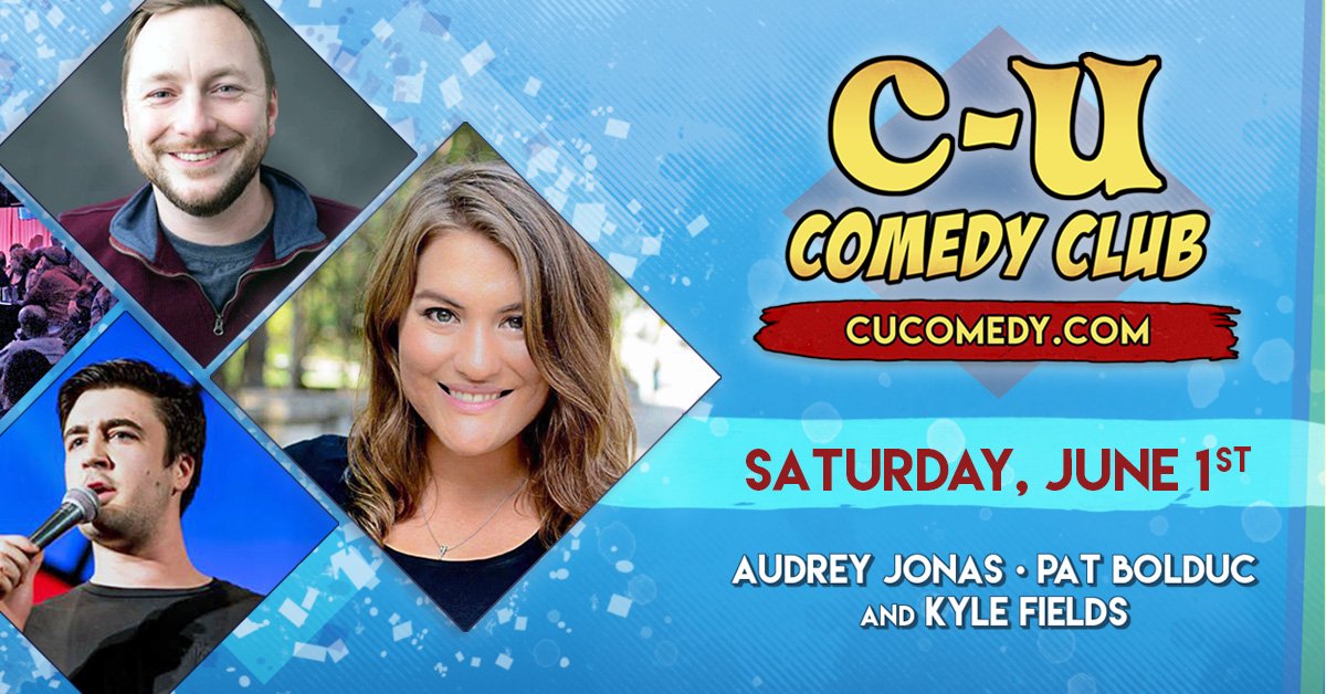 CUComedy's tweet photo. Last Saturday Night Show before switching to Friday Nights - Showcase Night Stand Up Comedy with Audrey Jonas, Pat Bolduc, Kyle Fields, with guest Sandy Ott. tickets at https://t.co/92WcwYCH9y just $10! #champaign #showcase #cucomedy #comedy #standupcomedy #illini #CU #CUComedy https://t.co/DvXXjKYxsQ