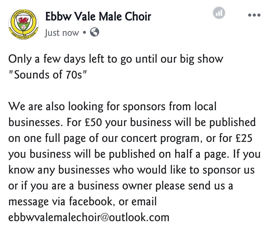 Ebbw Vale Male Choir tweet media