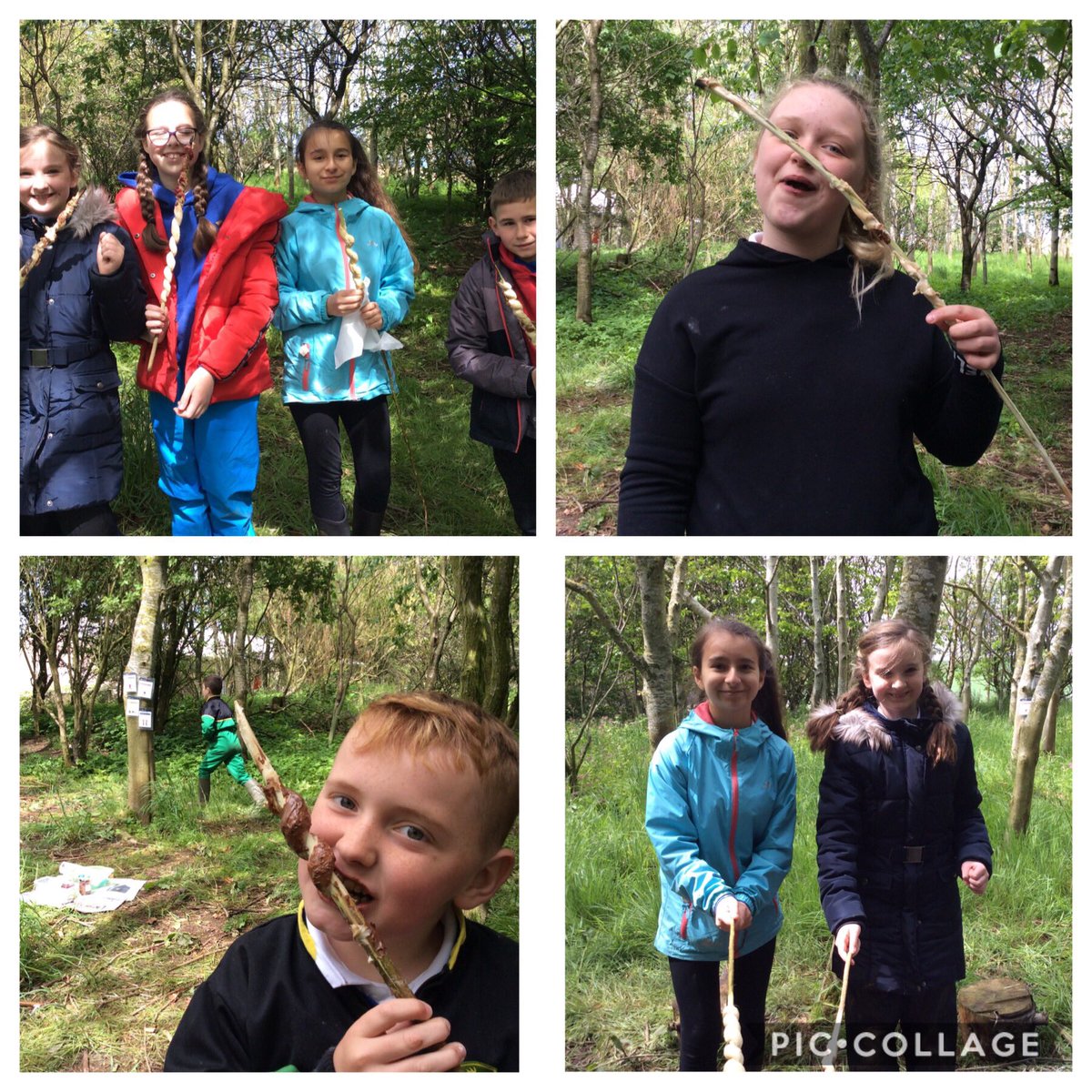 LeafyTrailsFS's tweet photo. We made bread twists on the campfire #campfire #outdoorlearning #cooking #STEM #science #breadtwists #jam #nutella @Bracoden15 https://t.co/Oag4nx82Xf
