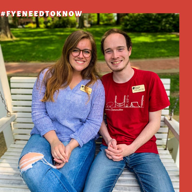 HU_FYE's tweet photo. As a first-year student, you need to know who is running this account. We are your Summer Orientation Co-Directors, Lindsey Bender and Luke Humphrey! We are here for you, we are your biggest fans and we are thrilled for you to be here! #FYEInsideStory #FYENeedToKnow https://t.co/tpu6CoxvjY