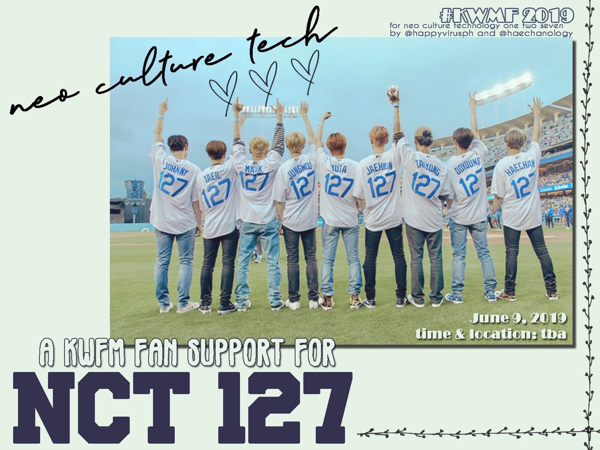 happyvirusph's tweet photo. — Neo Culture Tech, 060919

a kwfm fan support for nct 127 by @happyvirusph and @haechanology where we will be giving away an NCT 127 Postcard 

just follow both of us and retweet this tweet to spread, mention your friends (optional) and show us proofs on dday! 💗 https://t.co/2Z2KZDWK78