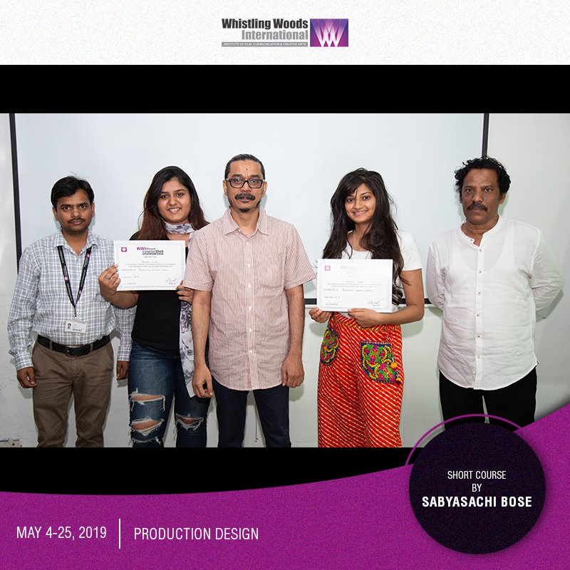 Whistling_Woods's tweet photo. A Short Course on ‘Production Design’ was held by Sabyasachi Bose, at Whistling Woods International. The course covered various techniques and steps involved in the process of Production Design.
#DoWhatYouLove #ShortCourseUnit https://t.co/quACyCKunC