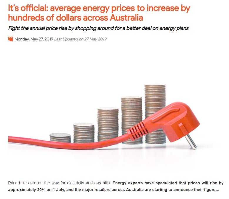 LyndaFrench19's tweet photo. #HowGoodIsThis
Energy experts have speculated that #Electricity prices will rise by approximately 30% on 1 July, 2019
YOU VOTED FOR LIBERALS
https://t.co/YW3ZajMRqS
@Mark_Butler_MP #LNPIncreases #Auspol @randlight @nobby15 https://t.co/DO4F0uBLT4