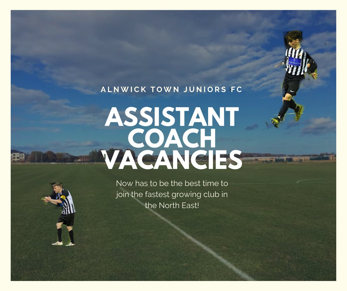 ⚫️⚪️| COACHES NEEDED 

Ahead of the 2019/20 season we have exciting opportunities available within the club as we look for a small number of Assistant Coaches to help guide our players through their footballing journey

If you are interested, please get in touch

#ATJFC