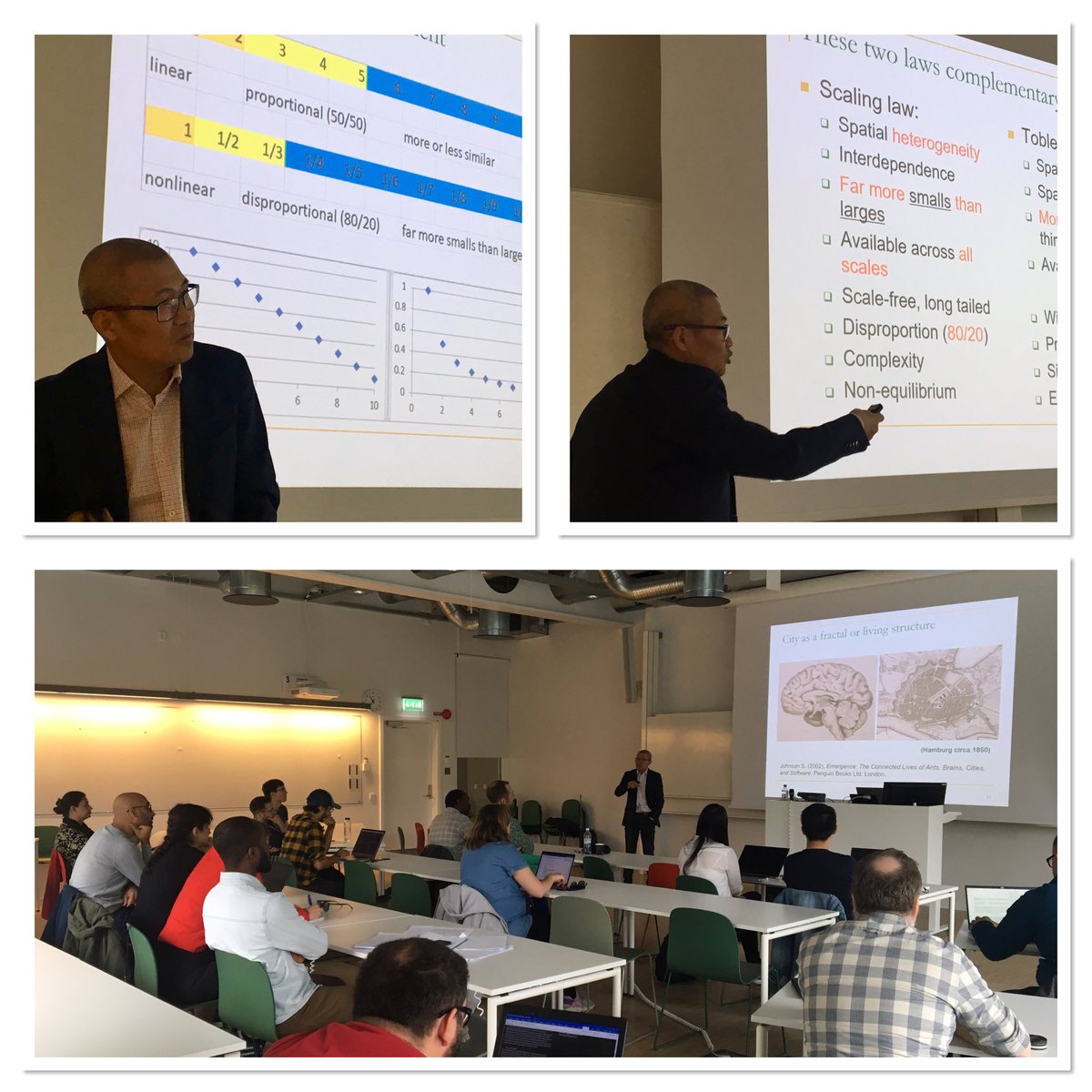 cambvace's tweet photo. Thanks to a great lecture by prof Bin Jiang #gavle University  on #fractals #wholeness #livingstructure beyond #gaussian approaches to #bigdata ⁦@KTHuniversity⁩ ⁦@sakraplatser_n⁩ tomorrow we have more! https://t.co/G9Q3X5L0HJ