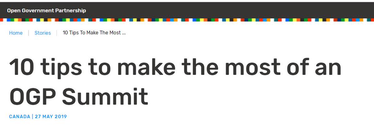 🇨🇦 Must-read: 10 tips from Joe Powell on how to make the most of an OGP Summit: bit.ly/2HEoQlY  🇨🇦 Have to add #11: Come to one of these sessions to know more on how Justice fits into the OGP picture, : justice.sdg16.plus/ogpjustice #OGPCanada #JusticeForAll