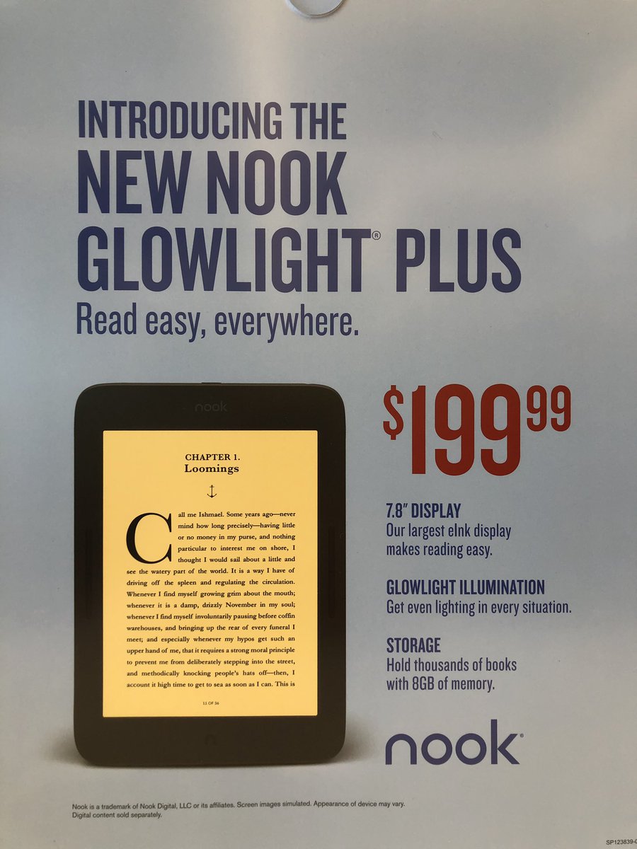 BNHackensack's tweet image. Introducing the New Nook #GlowlightPlus. 
*7.8”Display 
*Glowlight Illumination
*8 GB Storage 
*28 day battery life
*Waterproof
*Stream Audio w/ Bluetooth 
So stop in, get a demo &amp;amp; take one home. Quantities are limited.
#morereadinglesspageturning 
#readeasyeverywhere