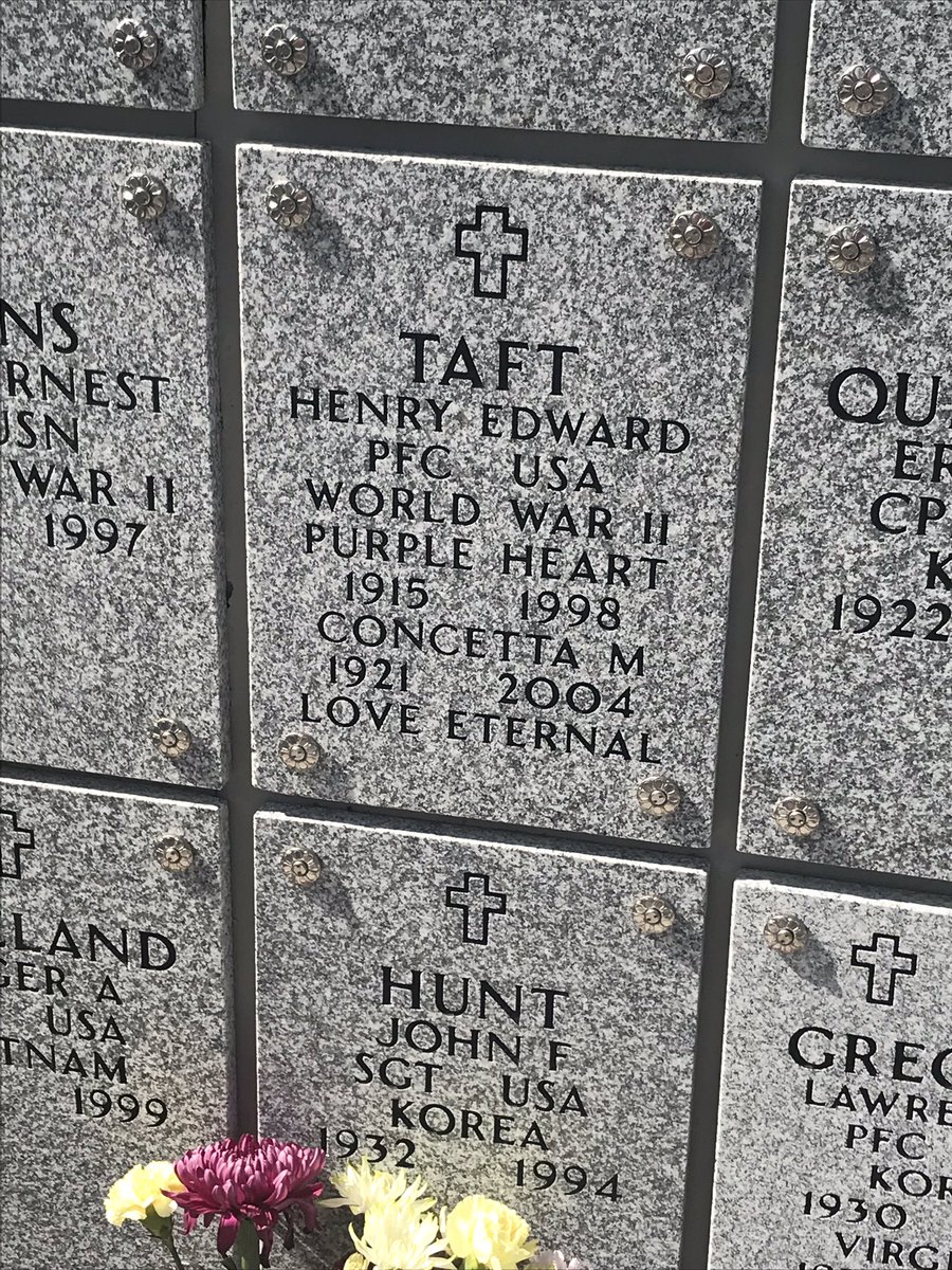 jimmyjamny's tweet photo. Started today the only way I know.  Visiting my pops and his friends.  Thank you to all of those those serve.  #HonorThem #MemorialDay2019 #PrivateFirstClass #PupleHeart https://t.co/1I6DsRi3Mg