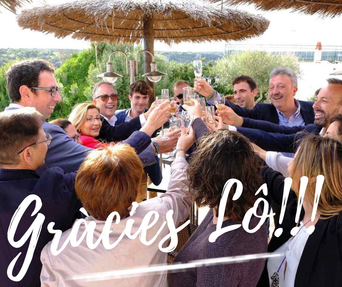 ppalaior's tweet photo. Amb aquesta imatge volem donar ses gràcies a tots es vesins de Lô que han dipositat sa seva confiança en aquest equip. No governarem per governar, farem feina per solucionar es problemes de TOTS es vesins. Per es Bé de Lô. #alaior https://t.co/gSaYNpsWmu