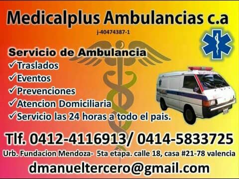 espacioinfo's tweet photo. Con Medicalplus tienes tranquilidad pues te brindaran un servicio de ambulacias excelente, cuenta con #traslados #AtencionDomiciliaria #Prevenciones #eventos https://t.co/gpagKWiXPU