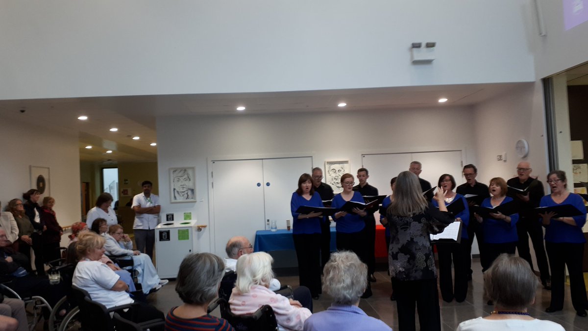 Cantando Choir performing in @stjamesdublin Creative Life. 
Amazing performance, enthralled audience, of all ages 
 #artsinhealthcare