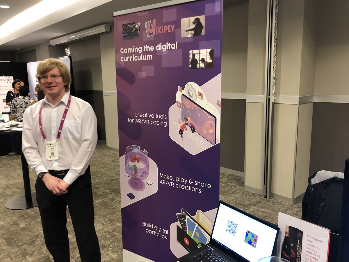 ThetaNet's tweet image. We&apos;re at the #STEAM Education Summit today showcasing @mixiply - a coding platform for making + sharing AR/VR games + apps we developed with the awesome @MiniDevsNIS