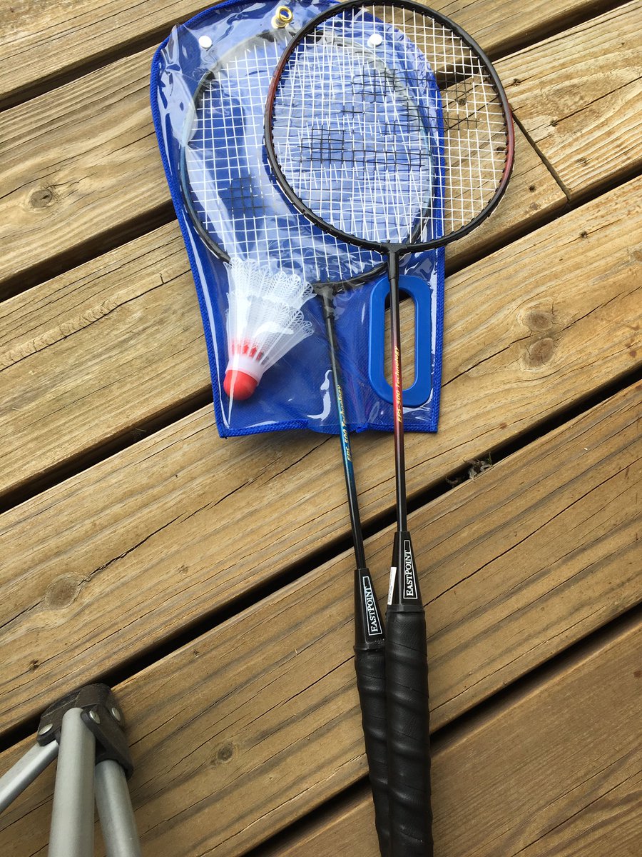 BurnettService's tweet photo. Going Green and bringing back some old school!  The carpenter bees were trying to take over.  Sent junior to Dunham’s with a $10 spot and instructions on getting a badminton racket.  So far it is 6-0 with Crazy Joe in the lead.  🤪🐝🥇⚰️ https://t.co/itZ83YPOFL