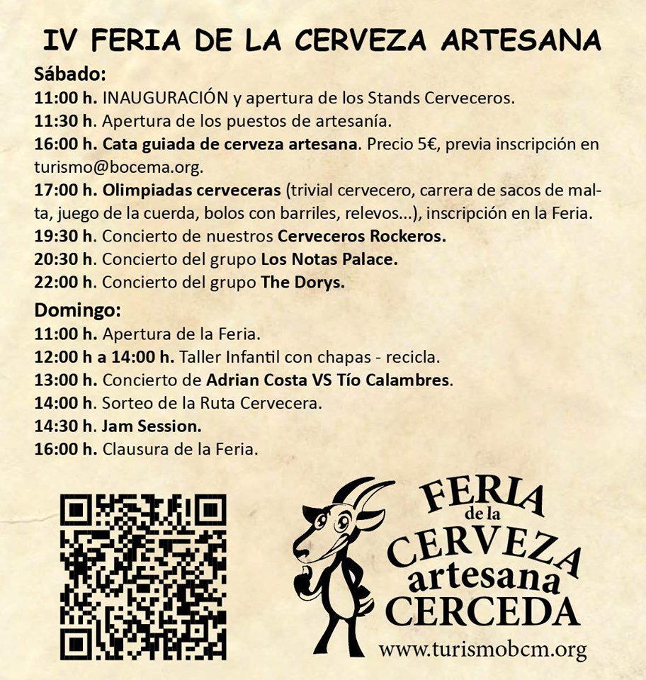 99cervezas's tweet photo. Cerceda celebra el 1 y 2 de junio la IV edición de la Feria de Cerveza Artesana https://t.co/sWts8yK5ry #cerveza #artesana https://t.co/1tOkJydow4