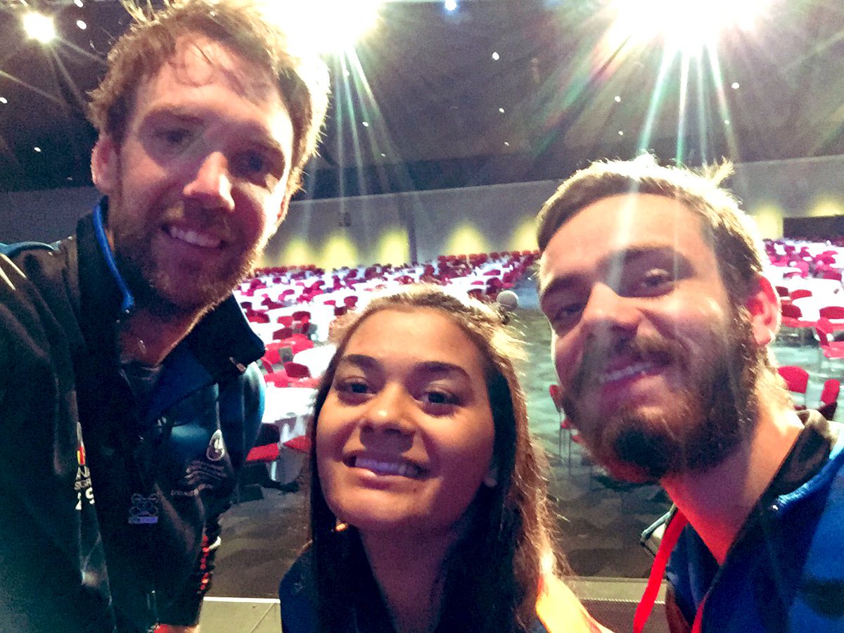 Final run through with these two legends! Can’t wait to open Day 2 of the STEM Aboriginal Student Congress #deadlySTEM